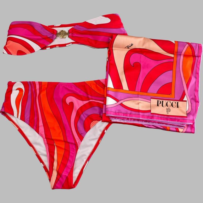 PUCCI - Patterned Halterneck bikini Swimsuit