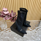 SAINT LAURENT - Oxalis Mesh Pointed Boots