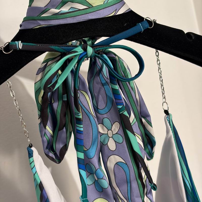 PUCCI - Patterned Halterneck bikini Swimsuit