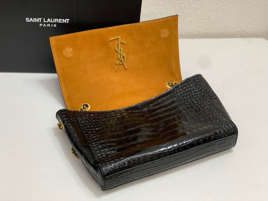 SAINT LAURENT- Black Leather Handbag