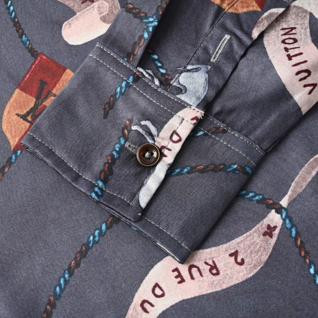 LOUIS VUITTON - Printed Silk Shirt