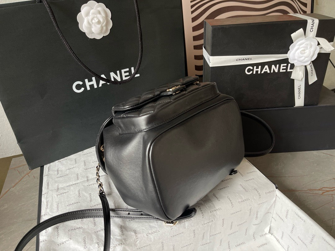 CHANEL - QUILTED CALFSKIN LARGE DUMA BACKPACK