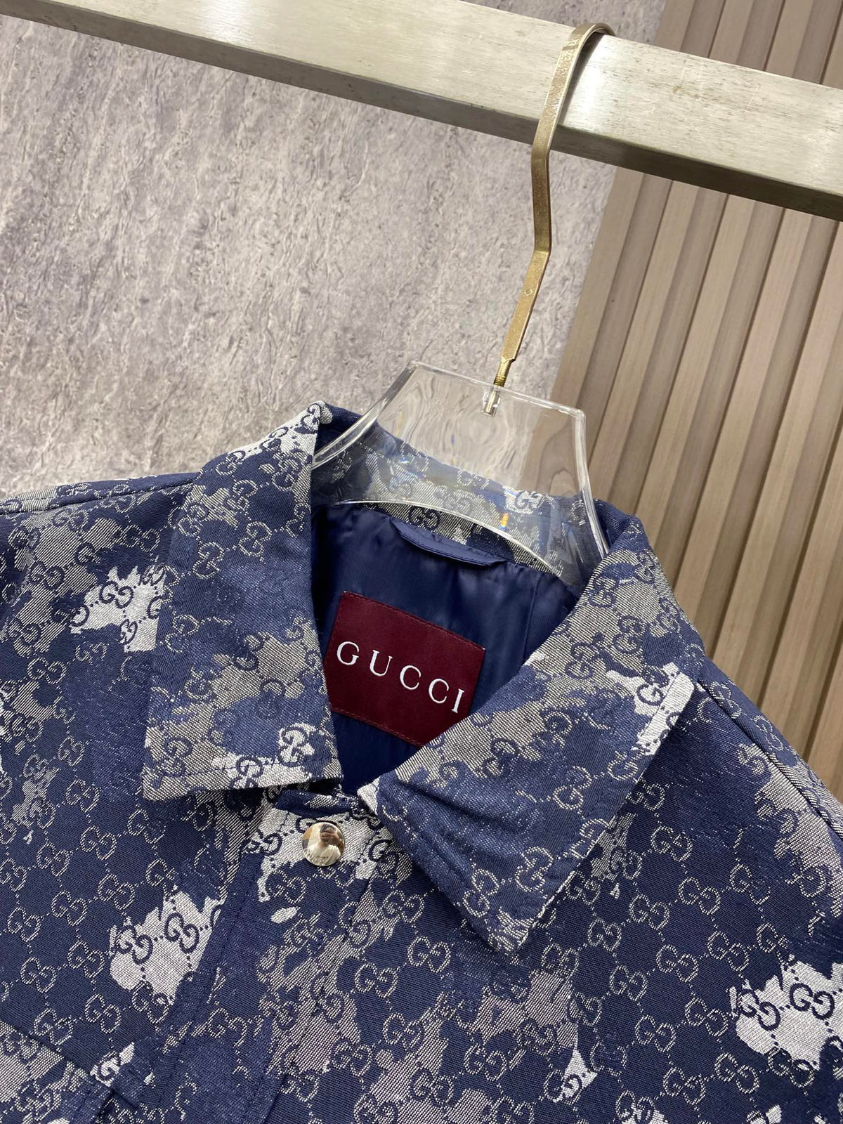 GUCCI  - Retro camouflage monogram print jacket