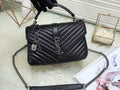 SAINT LAURENT- Black Leather Handbag