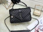 SAINT LAURENT- Black Leather Handbag