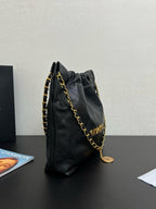 CHANEL - Shiny Calfskin & Gold-Tone Metal