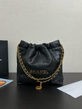 CHANEL - Shiny Calfskin & Gold-Tone Metal