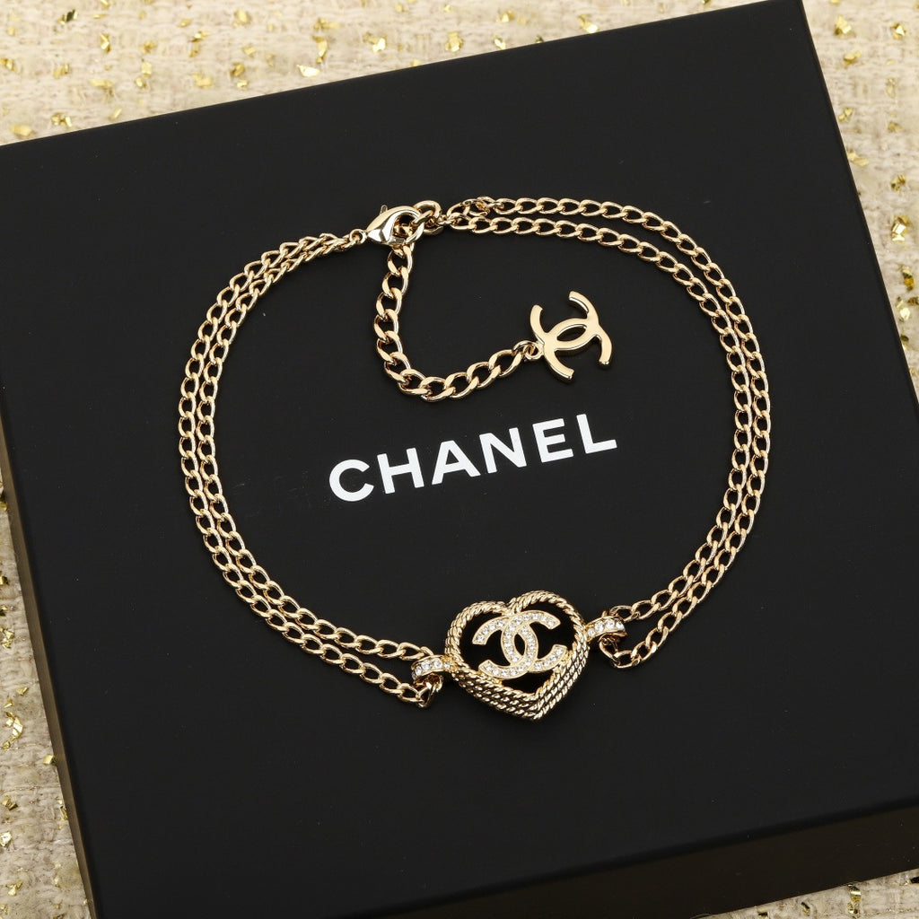 CHANEL - Crystal CC Choker Necklace