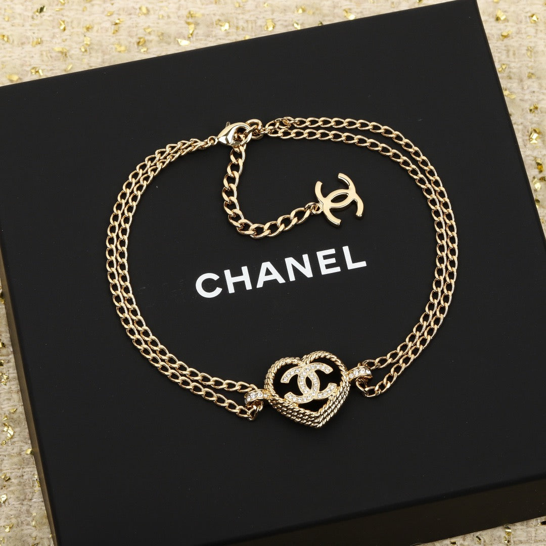CHANEL - Crystal CC Choker Necklace
