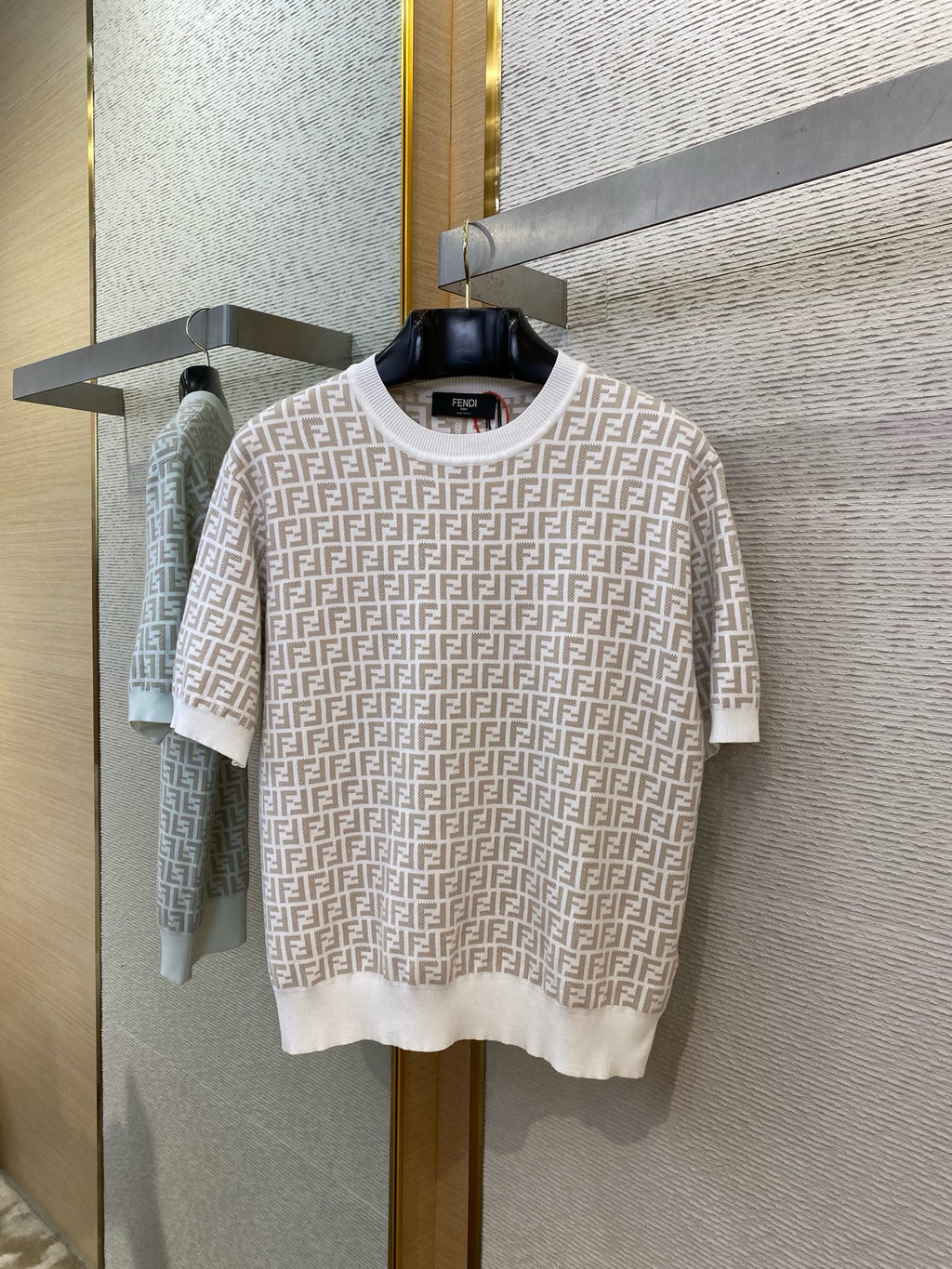 FENDI - Jacquard Knitted T-Shirt