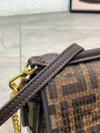 FENDI - Medium Baguette Bag in crystal FF Motif