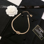 CHANEL - Crystal CC Choker Necklace