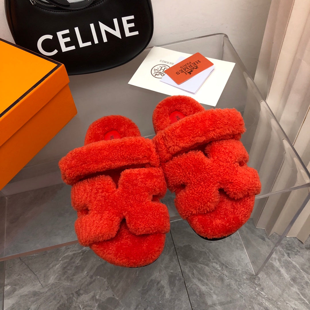 HERMES - Orange Shearling Chypre