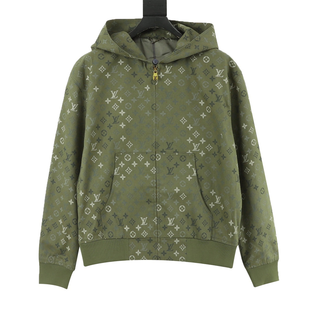 LOUIS VUITTON - Monogram Embellished Hooded Blouson