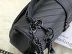 SAINT LAURENT- Black Leather Handbag
