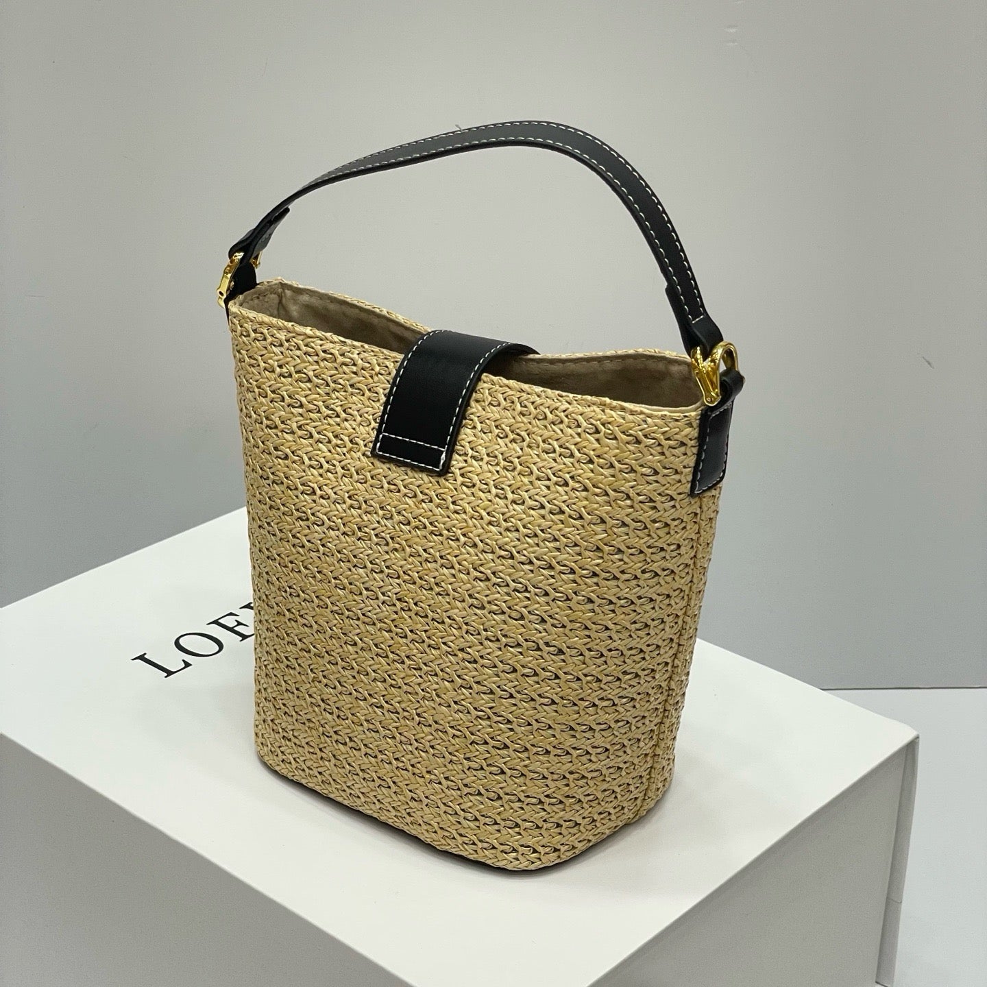 CELIN - MINI BUCKET LOUISE IN RAFFIA