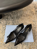 DIOR - open side patent leather heeled pumps