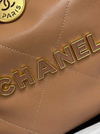 CHANEL - Shiny Calfskin & Gold-Tone Metal