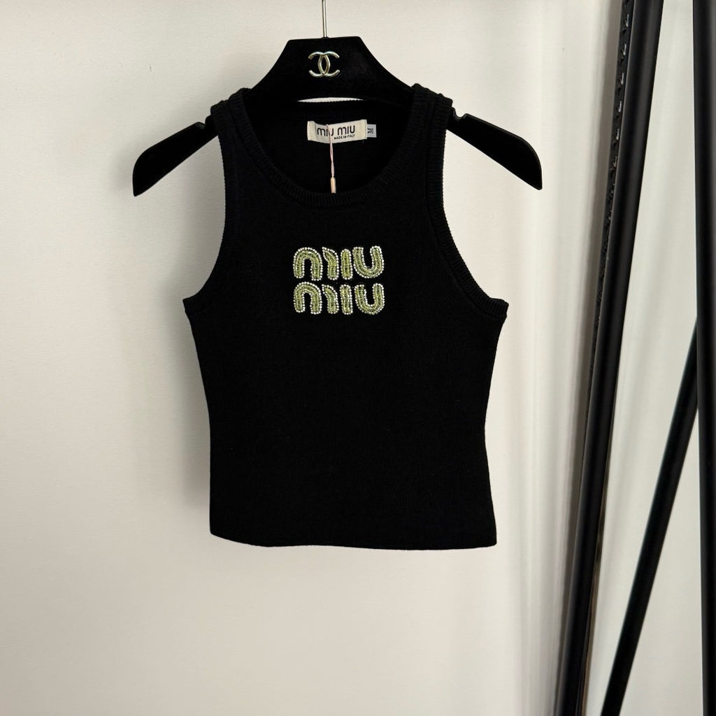 MIU MIU - Cotton knit tank top