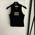 MIU MIU - Cotton knit tank top