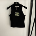 MIU MIU - Cotton knit tank top