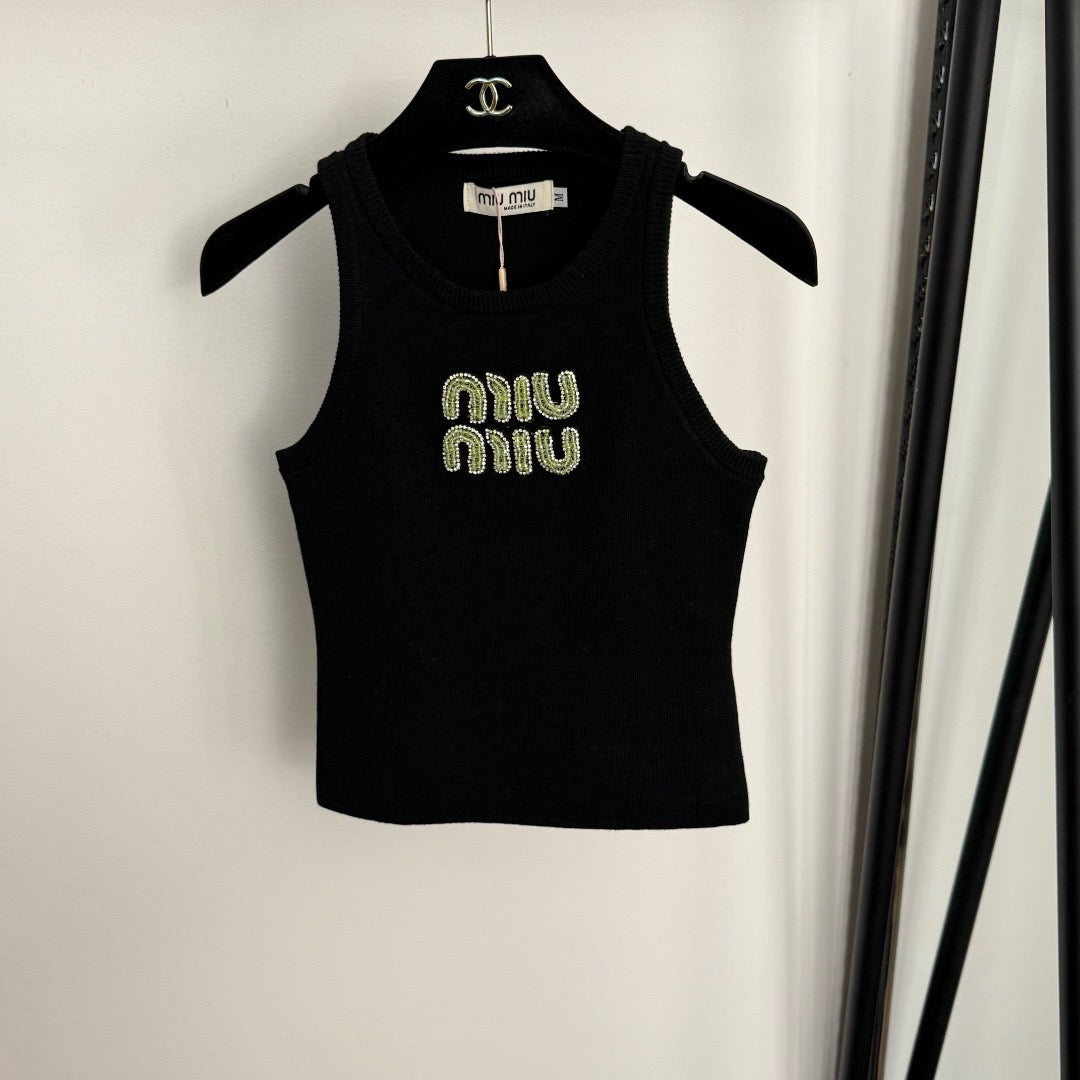 MIU MIU - Cotton knit tank top
