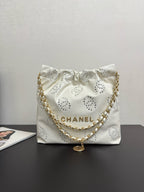 CHANEL - Shiny Calfskin & Gold-Tone Metal