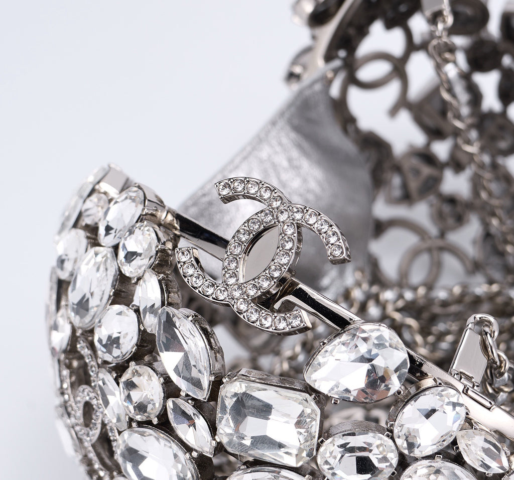 CHANEL - Gold Metal Strass Crystal Sphere Minaudiere Clutch Hardware, 2025