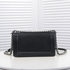 CHANEL - Exotics Small Boy Bag Black Python Molurus Leather