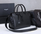 SAINT LAURENT- Black Leather Handbag