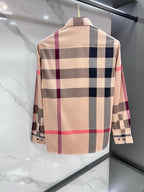 BURBERRY - Stretch Poplin Check long Sleeve Shirt