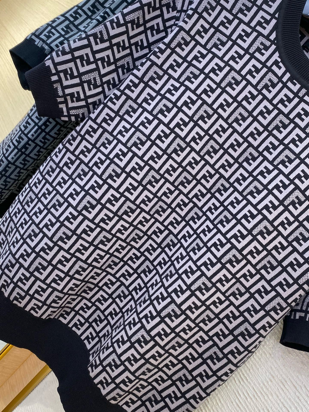 FENDI - Jacquard Knitted T-Shirt