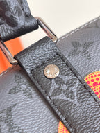 LOUIS VUITTON - LV X YK Monogram Eclipse Reverse Pumpkin Keepall Bandouliere 25