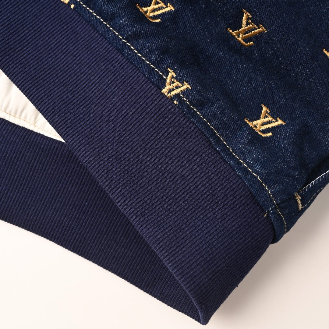 LOUIS VUITTON - Upcycled Denim Varsity Jacket
