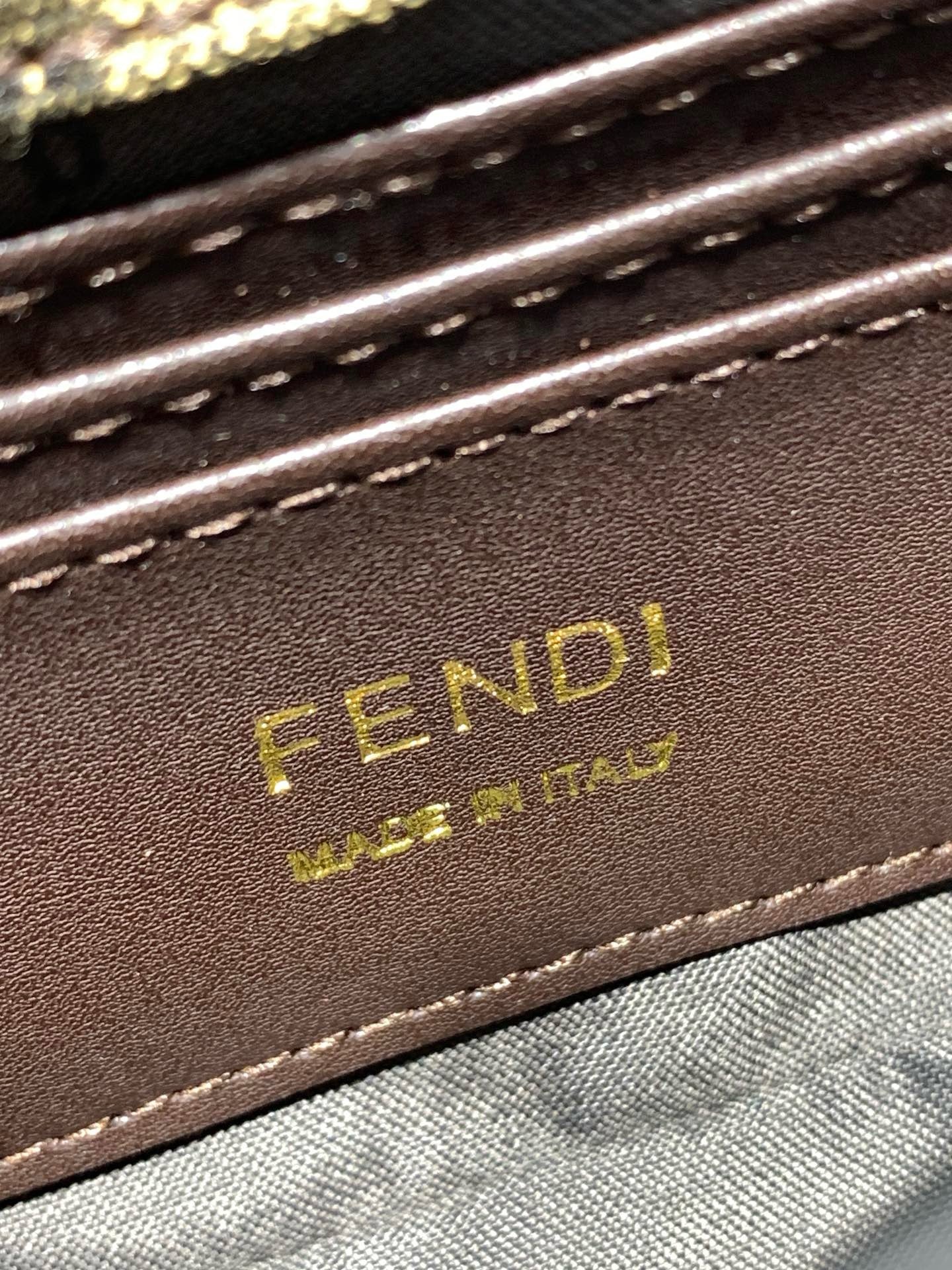 FENDI - Medium Baguette Bag in crystal FF Motif