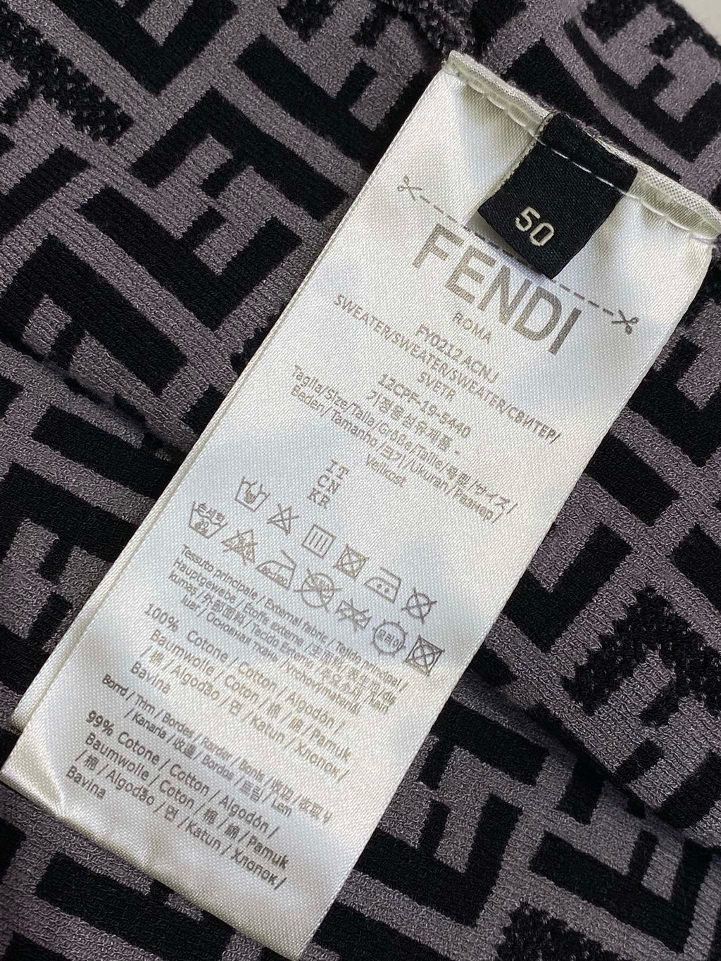 FENDI - Jacquard Knitted T-Shirt