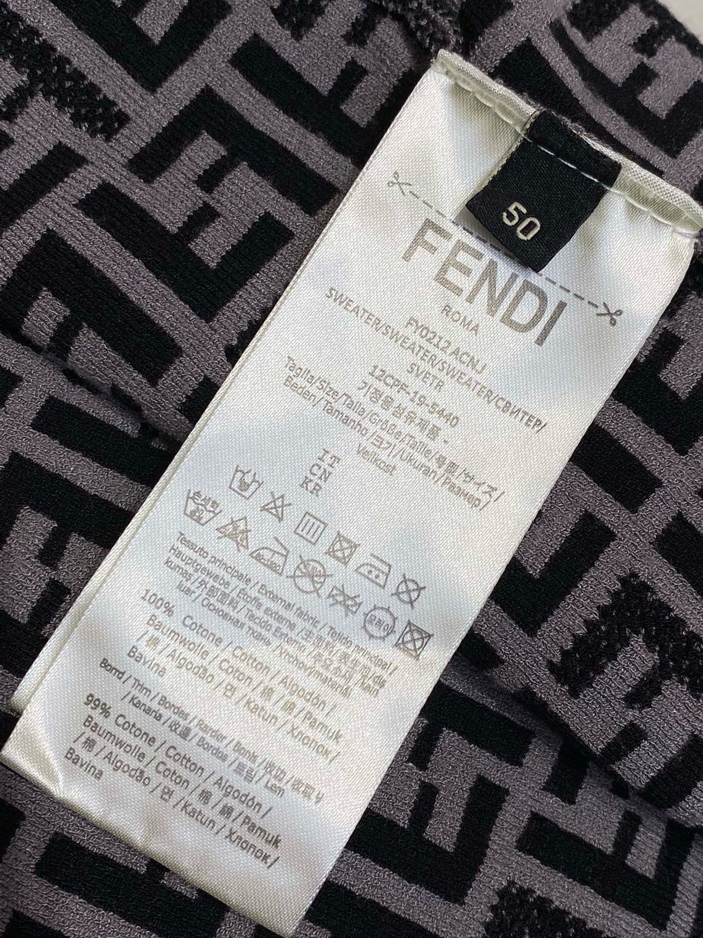 FENDI - Jacquard Knitted T-Shirt