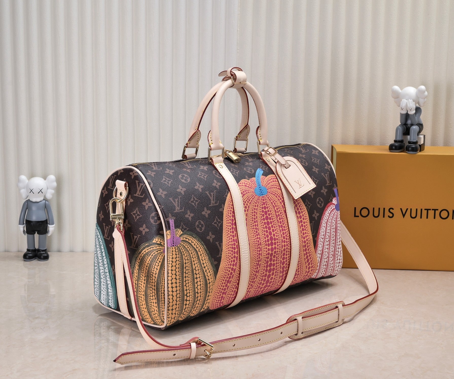 LOUIS VUITTON - x Yayoi Kusama Monogram Keepall Bandoulière 50 duffle bag
