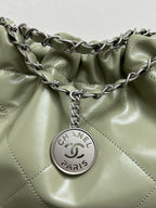 CHANEL - Shiny Calfskin & Gold-Tone Metal