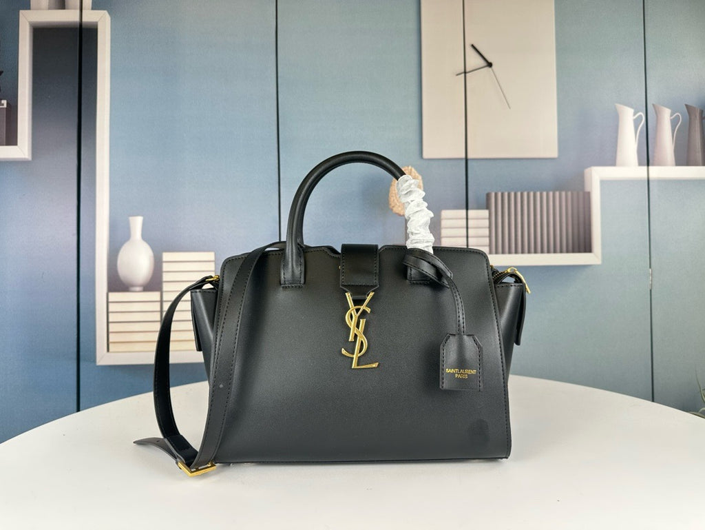 SAINT LAURENT- Black Leather Handbag