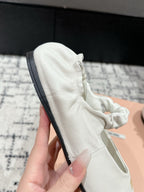 MIU MIU - Ruches nappa leather ballerinas