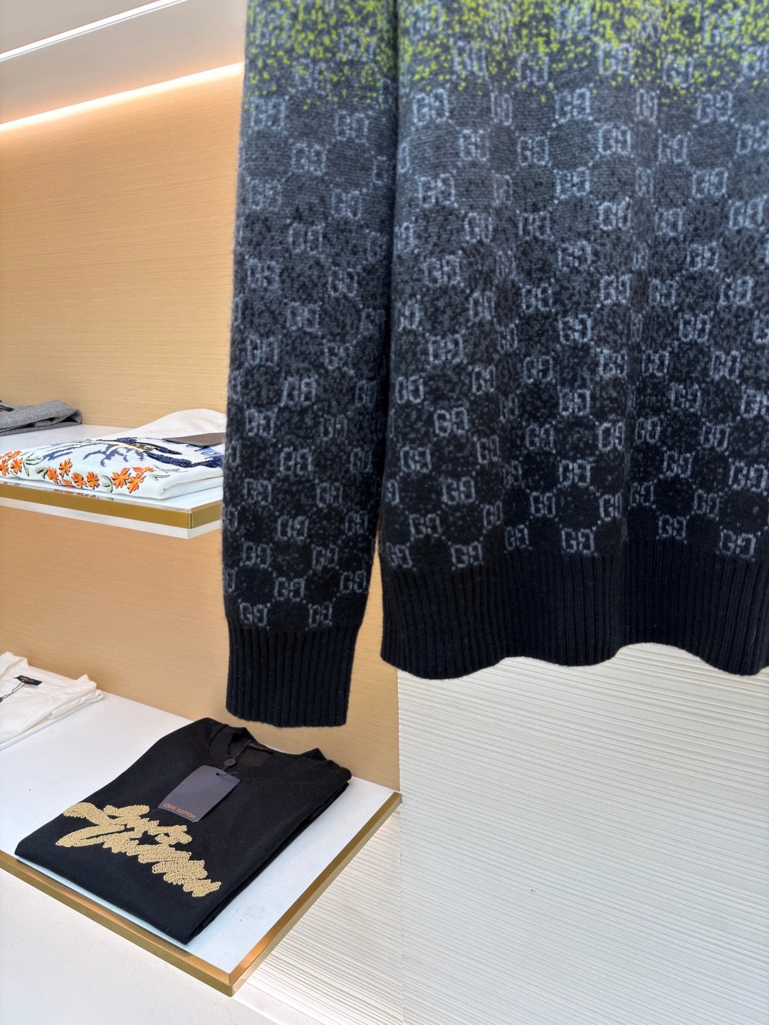 GUCCI  -  GG Wool Cashmere Jacquard Sweater