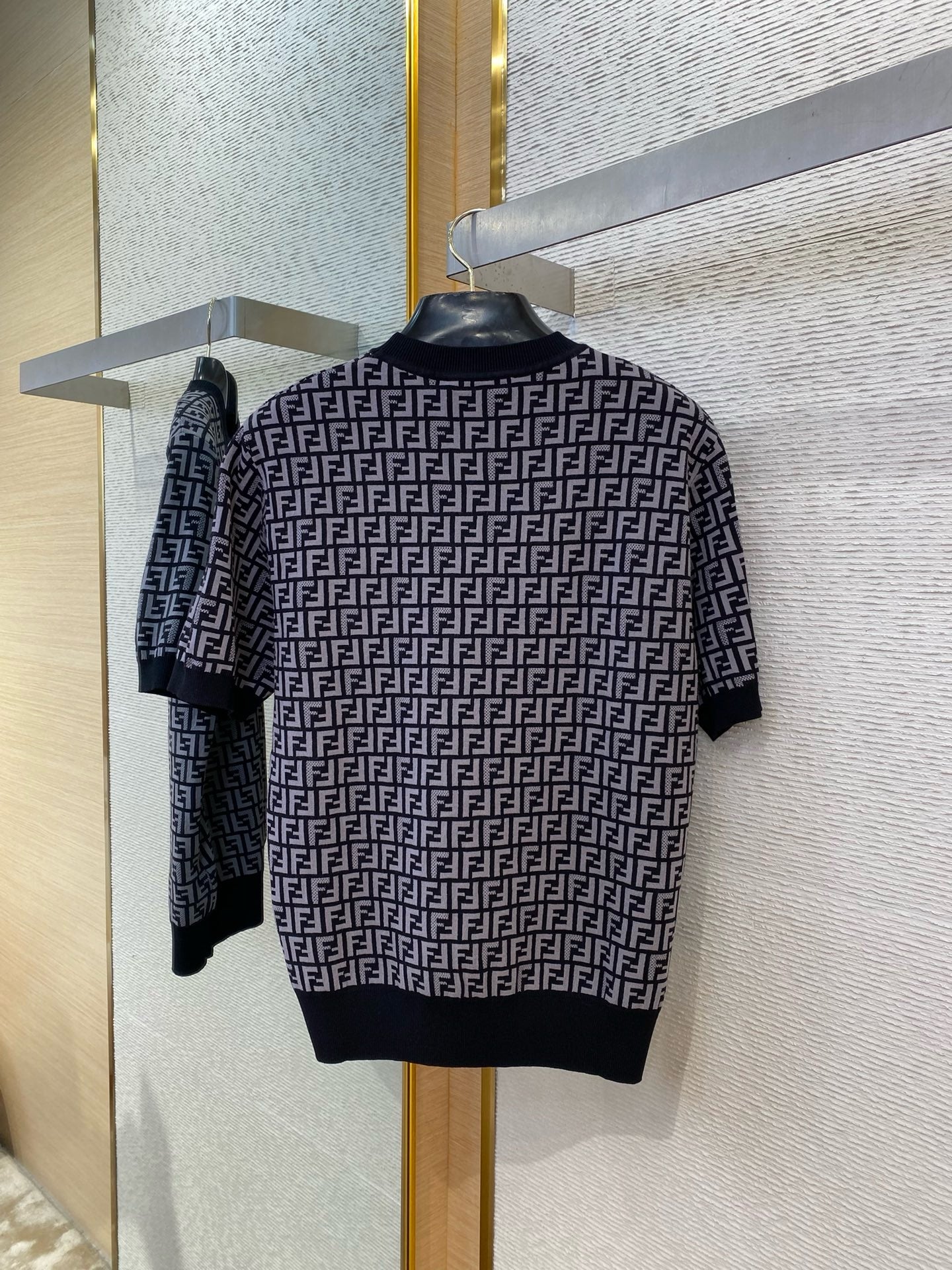 FENDI - Jacquard Knitted T-Shirt