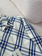 BURBERRY - Slim Fit Check Cotton Poplin Shirt