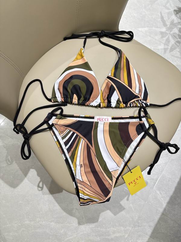 PUCCI - Patterned Halterneck bikini Swimsuit