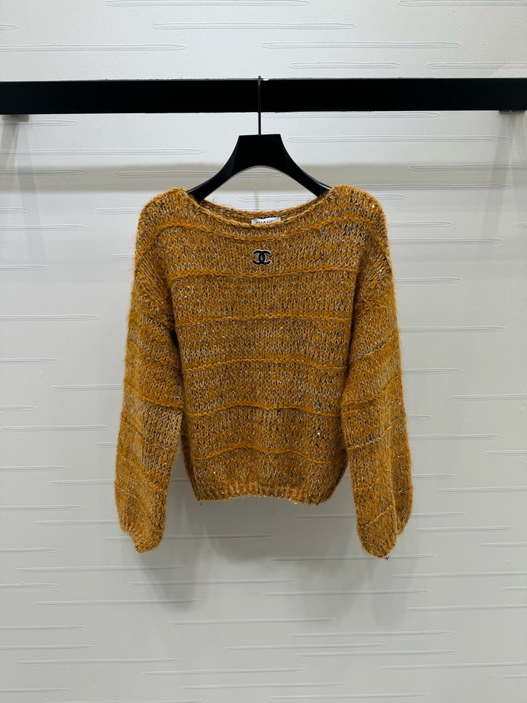 CHANEL - Chanel Boutique CC Logo Vintage Mustard Wool