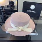 CHANEL - trimmed raffia sun hat