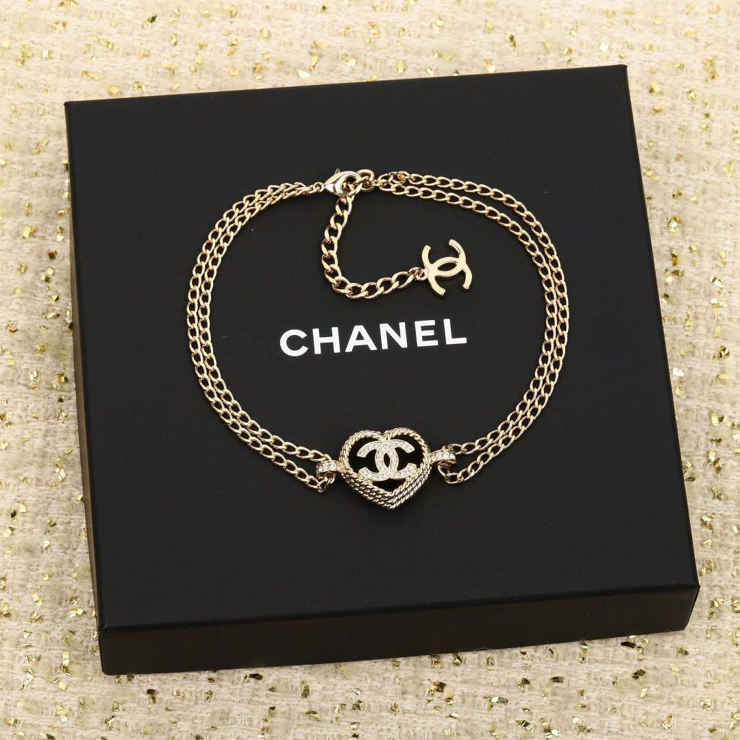 CHANEL - Crystal CC Choker Necklace