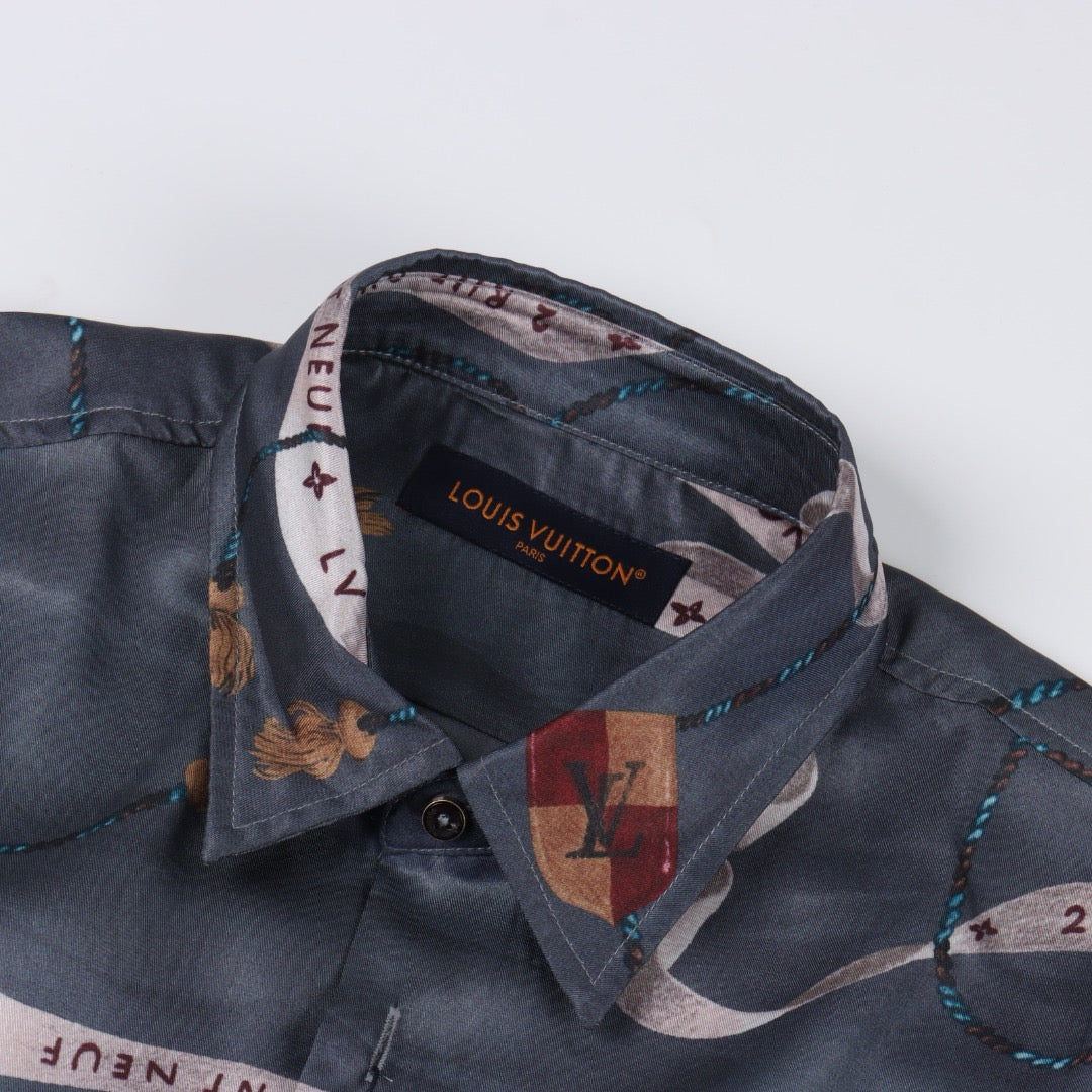 LOUIS VUITTON- Printed Silk Shirt