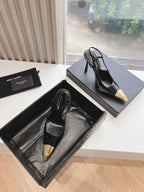 SAINT LAURINT - Jeanne slingback pumps